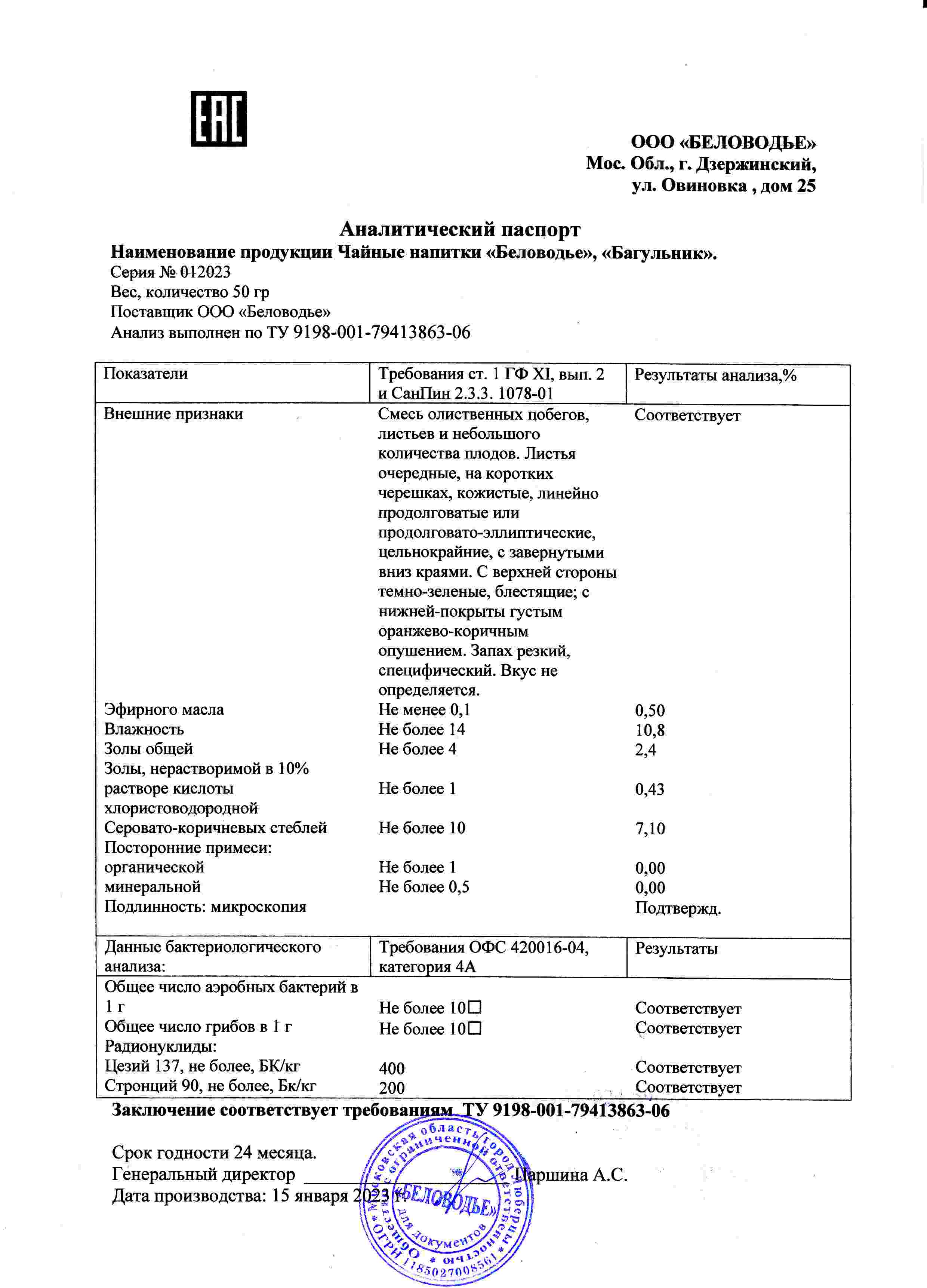 Паспорт №012023